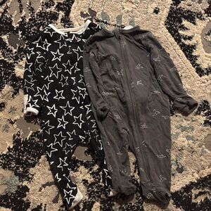 Starry Night and Cozy Gray Kids One Pieces